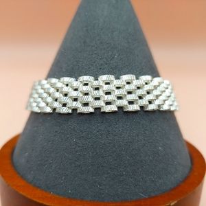 925 Solid Sterling Silver Bracelet QVC 8 Inch 1/2 Inch Wide